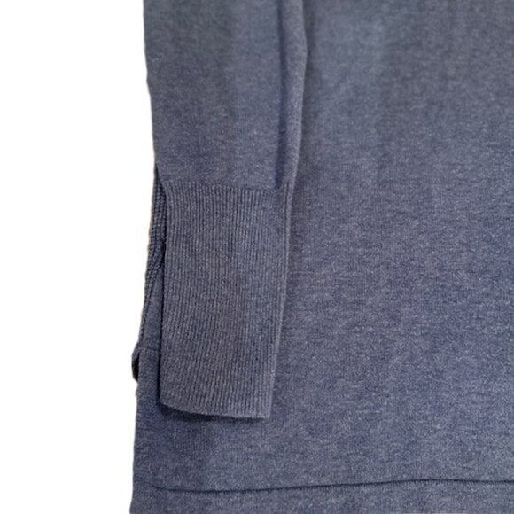 Lilla P Soft Blue Mixed Media Hooded Open Cardigan - Picture 3 of 6